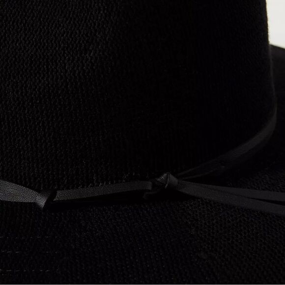 Anthropologie x Wyeth Classic Black Nubby Fedora Hat - Picture 9 of 9